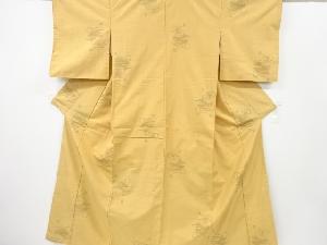 扇模様織出し手織り紬着物